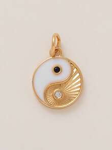 1pc Summer Fashion Ocean Style Shell, Sea Turtle, Delicate Orange & Blue Small Fish DIY Pendant, 18K Gold Plated, Anti-Oxidation, Suitable For Casual Daily Wear - Multicolor - View 12