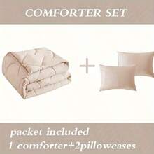 3pcs Plush Solid Waves Pattern Comforter Set, 1 Comforter + 2 Pillow Shams (Comforter Included, Pillows Not Included), Soft & Fluffy, Suitable For All Seasons - Dark Green - View 5