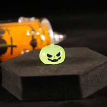 10pcs/20pcs Miniature Glow-In-The-Dark Halloween Decorative Cute Ghost, Demon, Pumpkin Resin Accessories, DIY Ornaments