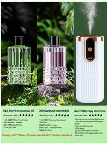 可充电自动香薰机，酒店精油香薰机，持久留香，卧室静音香薰扩散器，办公室电动空气清新剂，浴室除臭，6种精油香型（茉莉、栀子花、薰衣草、真我、香格里拉、山丘）室内长效香薰喷雾。 - 多香型 - 查看 32