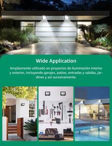 Aigostar Focos LED Exterior 30W 2450LM, Foco Proyectore LED Exterior Impermeable IP65, 42 LEDs, 6500K Blanco Frío para Garaje,Jardín,Patio,Parque, 2 Piezas