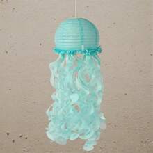 Hanging Jellyfish Paper Lanterns Under The Sea Decorations For Birthday Baby Shower Ocean Themed Party Supplies - Màu xanh lam - Xem 3