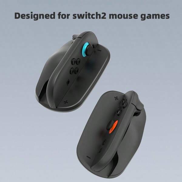 Suporte para mouse e controle Switch2 (2025), acessórios para jogos Switch2, conjunto de 2 acessórios, suporte para mini mouse e controle Joy-Con2 para Switch 2 (2025)