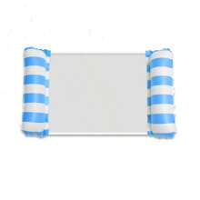 1pc Inflatable Pool Hammock With Mesh - Striped Adult Lounger For Vacation, Party And Relaxation, Pink, Yellow, White, Green, Blue, Etc., Outdoor Hammock, Beach Pool Essentials, Great For Photo Taking