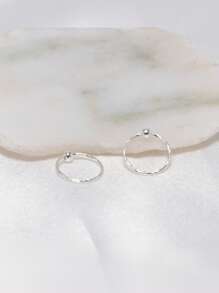 1pc Twisted Nose Ring, 925 Sterling Silver Nose Stud, Cartilage Earring, Body Jewelry, 22G, 8MM