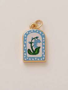 1 件夏季时尚 INS 可爱简约蝴蝶花朵月亮 DIY 吊坠，镀 18K 金，不易氧化，适合老婆妈妈自由搭配。