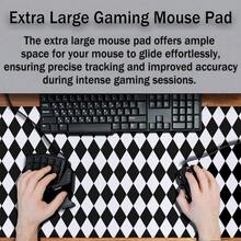 Floral Pattern Office Desk Pad Jumbo Mouse Pad Gaming Mousepad With Non - Slip Rubber Base Waterproof And Stitched Edges For Game And Office