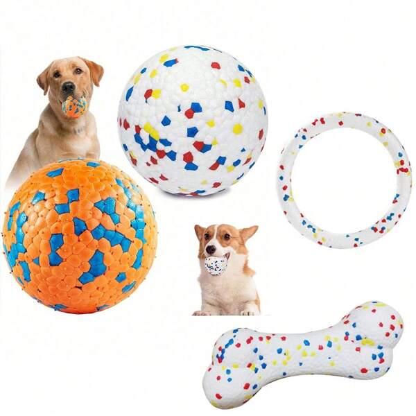Dog Balls Toys For Aggressive Chewers, Indestructible Bouncy Floating Balls For Dogs To Fetch, Durable Solid Rubber Ball For Training For Large Medium Small Dog, Dog Water Toy,(2 PCS/1PC)