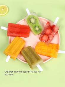 50 Stück Eisstiele, große & kleine Eisformen, Sommereislutscher-Formen für den Hausgebrauch, Eiswürfelbereiter, Eislutscher-Formen, DIY Eislutscher-Boxen, essentiell für Sommerkühlung, Halloween- und Weihnachtsparty-Zubehör