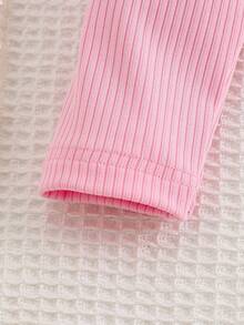 2pcs/Set Girls Back To School Spring/Autumn Short Sleeve Jacket With Bow Decor & Sleeveless Printed Dress With Waist Bow, Elegant