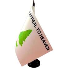 An Appeal To Heaven Desk Flag Tree Flag 8"X5" Desk Set Table Stick Black Base - Pine Tree Table Flags Vivid Color And Fade Resistant