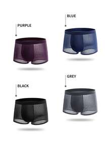 4pcs/Set Breathable Quick Dry Men's Boxer Briefs