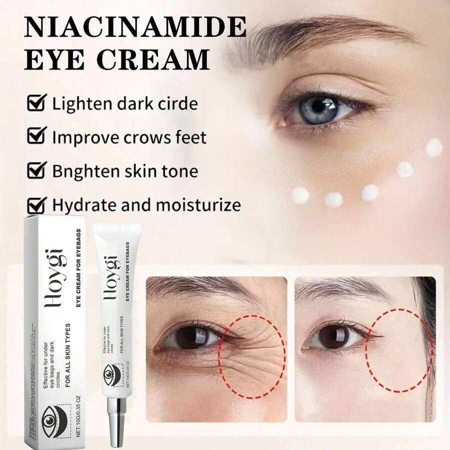 10g 烟酰胺眼霜 - 减少细纹和黑眼圈，滋养和滋润眼周肌肤，提高弹性和光泽，适合所有肤质的日常眼部护理保湿霜 - 彩色 - 查看 1