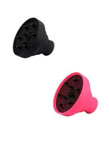 1/2 件装硅胶美发工具黑色粉色通用吹风机扩散器罩，可调节温度，耐高温，适用于大多数吹风机，可折叠便携设计，是居家、沙龙和旅行护发的理想之选，也是返校季和旅行度假的必备美发配件。这款美发工具包含梳子、吹风机、发刷等，适用于理发、美发设备、理发店等场所。 - 彩色 - 查看 17