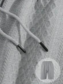 Men's Casual Sports Suits Men's Shirts And Shorts For Summer - Xám - Xem 9