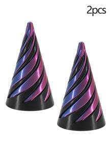1 pieza/2 piezas Juguete reversible en espiral cónico cilíndrico impreso en 3D, Juguete giratorio de estructura en espiral para escritorio, regalo de fiesta de cumpleaños, accesorio para adolescentes, juguete antiestrés de giroscopio - Multicolor - Ver 19