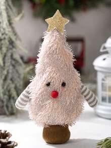 1pc Supplies Creative Christmas Tree Shaped ,3D Christmas Tree Desktop Decoration Tree Ornament Plush Creative, Festival Gift Suitable For Daily Home Decoration Festival Decoration,Green Fabric Holiday Decor For Home, Living Room, Windows - No Electricity Needed, Perfect For Christmas, New Year, Winter & Tailgate Parties,Christmas Decoration Christmas Decorations Room Decor