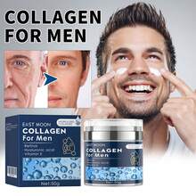 50/100g Men's Retinol Face Cream Collagen Wrinkle Remover Anti-Aging Fade Fine Lines Firming Lifting Soften Repair Skin Deeply Moisturizing Tighten Skin Care - Blue - View 6