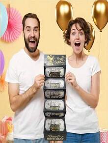 1 Surprise Birthday Cash Gift Envelope With 6 Slots - Elegant Black And Gold Design, Festive Wallet For Men And Women, Unique Souvenirs For Any Birthday Celebration, Cartoon Fantasy Theme, Cash Gift Display. Elegant Gift Envelope. Exquisite Souvenirs - Nhiều màu - Xem 3