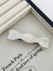 1 件女士波浪图案醋酸纤维发夹，简单百搭刘海夹，弹簧夹，适合工作通勤/旅行/派对/美容/餐饮/活动扎头发，花卉印花波西米亚风 ABS 塑料（ABS 树脂）发饰，爪夹，发夹，发夹，发夹，发夹，花朵发饰