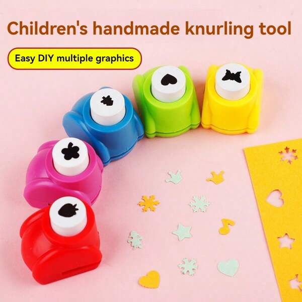 Herramienta de estampado para volver a la escuela, punzón de impresión, herramienta manual creativa multicolor portátil, tarjeta de felicitación DIY y decoración de revistas, útiles escolares, regalo de cumpleaños para niños y niñas (color y estilo aleatorios)