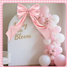 粉色大号缎带蝴蝶结，粉色巨型蝴蝶结丝带领带，适合风骚房间装饰、生日派对背景墙装饰 - 粉色 - 查看 10