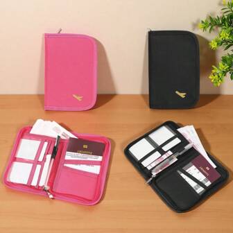 Litchi Embossed Metal Decor Passport Case Passport Holder Passport Cover Passport Wallet Passport Bag Passport Pouch for Travel Flight for Flight for Back to School for Men and Women Travel Essentials Travel Accessories vacation accessories for holiday season