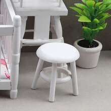 1 bộ đồ nội thất thu nhỏ nhà búp bê tỷ lệ 1:12, cũi trẻ em, ngựa bập bênh màu trắng, ghế ăn, ghế đẩu, đồ trang trí Lễ Tạ ơn - Nhiều màu - Xem 5