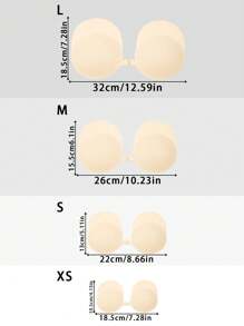 1 Pair Solid Color Silicone Reusable Lift Up Breathable Nipple Covers With Separate Storage Box