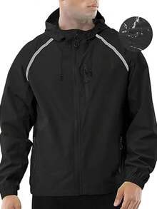 Veste de pluie imperméable et coupe-vent pour homme - Veste softshell respirante pour randonnée avec poches zippées sécurisées, coquille légère pour la randonnée, l'escalade, le camping, les voyages et les aventures quotidiennes