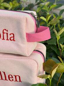 Personalized Travel Makeup Toiletry Bag, (Small And Large) Custom Makeup Bag, Mother's Day Gift, Personalized Bridesmaid Gift, Wedding Gift, Travel Toiletry Bag, Makeup Bag, Birthday Gift.Christmas Gifts - Multicolor - View 3