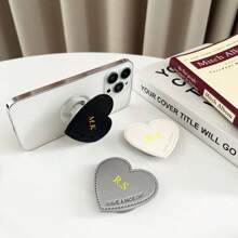 Personlig anpassad namn hjärtformad Griptok telefonhållare fingerringhållare stativstöd kompatibel med Apple vikbar sockelfäste - Multifärgad - Visa 4