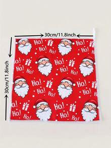 3 piezas de paños de limpieza de poliéster súper suaves con temática navideña de dibujos animados, toallas tejidas cuadradas adecuadas para la cocina y el baño, absorbentes y sin pelusa, herramientas de limpieza navideñas multifuncionales