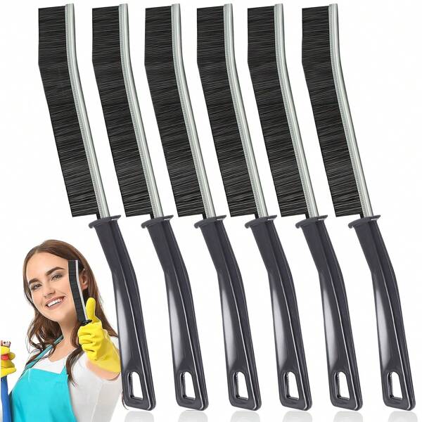 2/3/4/6pcs Hard Bristle Crevice Cleaning Brush - Fine Crevice Cleaner, Small Cleaning Brush, Tile Grout Brush, Kitchen Brush, Bathroom, Home, Window Cleaning Tool, Random Color Delivery