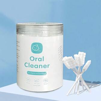 Limpiador de lengua para bebé, cepillo de dientes para bebé 30 piezas desechables para limpiar la cavidad oral del bebé, hilo dental de gasa para limpiar el cepillo de dientes y la cavidad oral del bebé, palito de limpieza dental para la higiene oral de bebés de 0 a 36 meses
