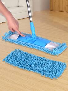Professional Microfiber Wet Dry Mop - Clean Spills, Wipe Up Water, Dust Floors - Machine-Washable & Replaceable Pads ( Chenille), 51" Adjustable Handle For Hardwood Tile Laminate Marble - Home Kitchen Bathroom