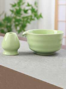 2pcs 500ml Ceramic Matcha Bowls, Whisk Set, Tools For Making Matcha, Desserts And Pastries, Tea Drinks, Tea Ceremony Accessories - Multicolor - View 4