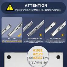 Compatible With MacBook Air 13 Inch Case 2022 2021 2020 2019 2018 A2337 M1 A2179 A1932, Soft TPU Bumper Anti-Fingerprint Plastic Hard Case&Keyboard Cover For MacBook Air 13.3, Air Blue,8943446 - Màu xanh lam - Xem 2