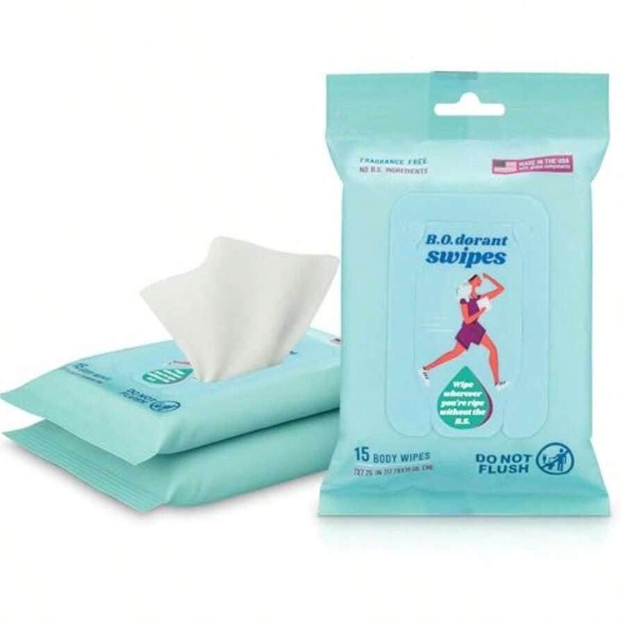 Toallitas corporales premium B.O.Dorant sin fragancia 99% naturales y no irritantes, paquete de 3 con 45 unidades, infundidas con aloe, aceite de lavanda y aceite de argán