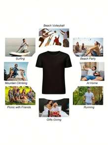 A High-Quality T-Shirt, Short-Sleeved Summer Wear, Unisex Style For Both Men And Women. This White T-Shirt Features Creative And Humorous Prints, Combining Casual, Fashionable And Versatile Characteristics. Made Of Pure Cotton, It Offers Comfort And Breathability.