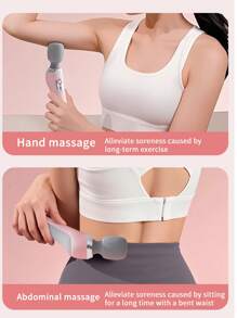 Handheld Vibrating Massager, Cordless Full Body Massager, Silicone Massage Head For Neck, Back, Shoulders, Waist, Legs And Feet, Tool For Women, Suitable As A Holiday Gift