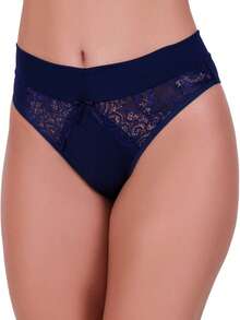 Panty Kit With Lace And Bow Detail - Nhiều màu - Xem 7