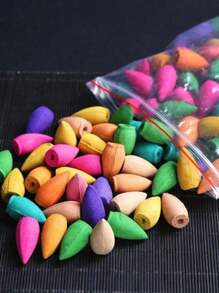 100 szt. naturalnych stożków kadzidełkowych z przepływem zwrotnym: jaśmin, róża, lilia, drzewo sandałowe, osmantus, piołun, agar, lawenda