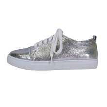 Fuzzy Anita Women's Wide Width Comfort Lace-Up Sneakers, Casual Shoes - 銀色 - 查看 3