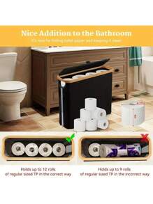 Toilet Paper Holder Storage Box, 1 Piece Multi-Purpose Bathroom Organizer With Lid, Home Organizer For Bathroom, Office, Laundry Room, Boxes