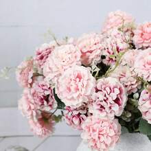 2 pezzi - 1 profumo di 10 teste di crisantemi artificiali a sfera, fiori realistici per matrimonio, compleanno, festa, decorazione domestica, profumo di fiori finti come regalo per vaso da casa, sala da pranzo, camera da letto, festa di compleanno