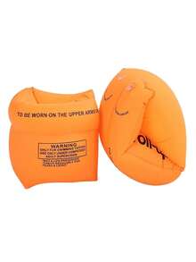2pcs/Set Children Inflatable Arm Bands - Durable PVC Swimming Pool Floats, Orange, Pink, Blue And Light Blue - Multicolor - View 11