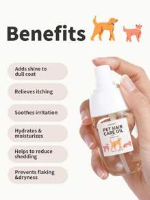 GJYC PET Premium Haarpflegeöl für Haustiere - 45 ml - Tiefe Nährstoffe, strahlender Glanz, müheloses Entwirren, Kokosduft mit langanhaltender Duftnote für einen gesünderes, seidigeres Fell