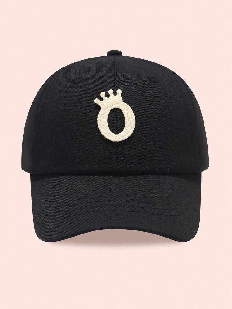 1 Pieza Gorra de béisbol con estampa de 26 letras para mujer/hombre, sombrero para protección solar para uso diario al aire libre, protección UV - Corona soluble en agua - Añade 17