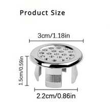 1/4/6pcs Plastic Bathroom Kitchen Basin Sink Overflow Cover Ring Insert Replacement, Chrome Hole Round Drain Cap, Basin Accessory Sink Basin Trim Overflow Cover Insert In Mesh Hole Round Caps Silver Tone Home Bathroom Decor Back To School